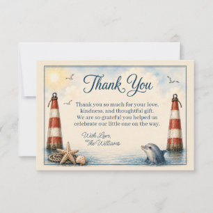 Tarjeta De Agradecimiento Equipo de buzo Futuro buzo Baby Shower Agradecimie