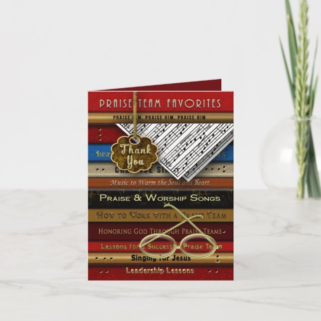 TARJETA DE AGRADECIMIENTO EQUIPO DE ELOGIO GRACIAS - LIBROS DE MÚSICA, MÚSIC (Anverso)
