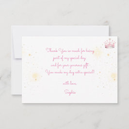 Tarjeta De Agradecimiento Érase una vez, cumpleaños de princesa