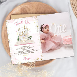 Tarjeta De Agradecimiento Érase Una Vez Princesa 1er Fiesta Foto