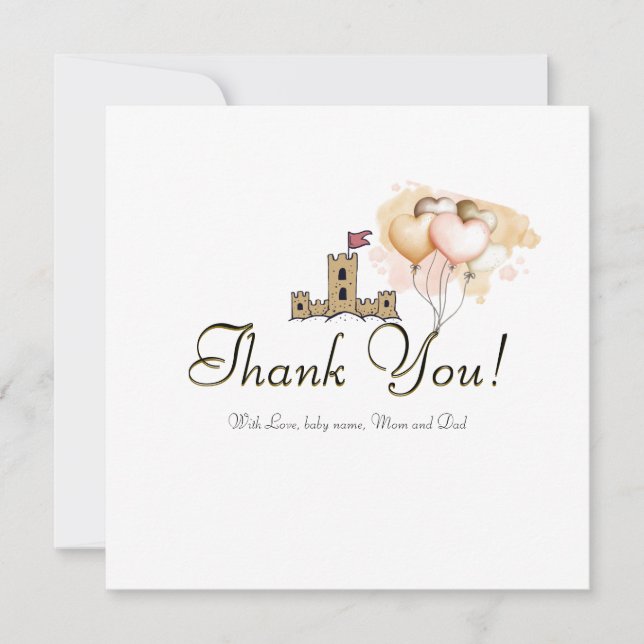 Tarjeta De Agradecimiento Érase una vez una tierra de alegría (Anverso)