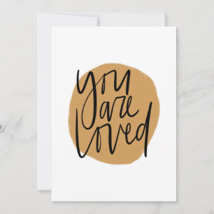 Tarjeta De Agradecimiento eres amado amarillo