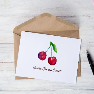 Tarjeta De Agradecimiento Eres color dulce de agua dulce Fruta rojo y blanco