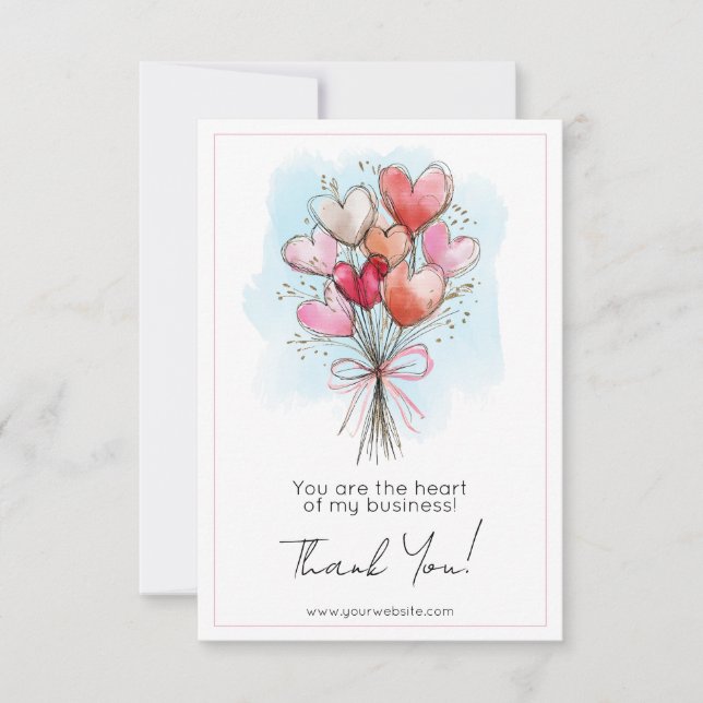 Tarjeta de agradecimiento 'Eres el corazón de mi n (Anverso)