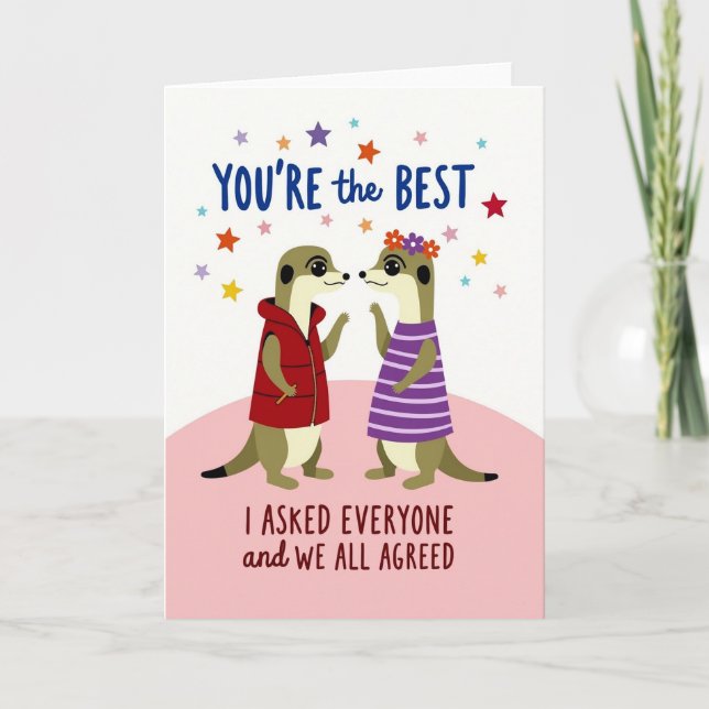 Tarjeta de Agradecimiento: Eres el Mejor (Anverso)