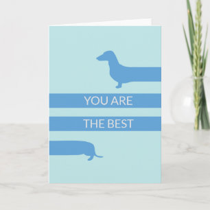 Tarjeta De Agradecimiento Eres el mejor dachshund gracioso