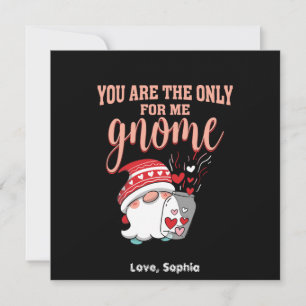 Tarjeta De Agradecimiento Eres el único para mí gnomo San Valentín