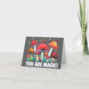 Tarjeta De Agradecimiento Eres hongo de arte mágico acuarela hongos