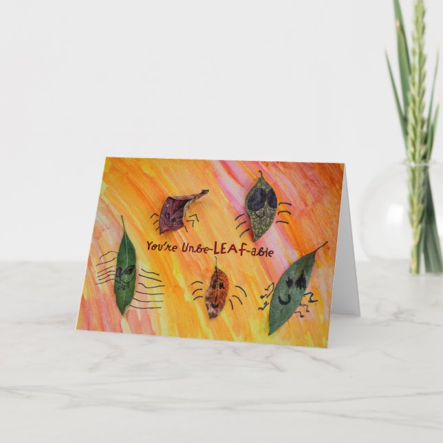 Tarjeta De Agradecimiento Eres inCreí­BLE - Arte infantil para CHOC (Anverso)