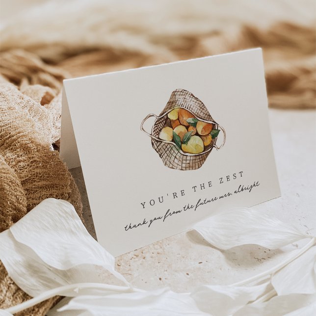 Tarjeta De Agradecimiento Eres la Despedida de Soltera Limón con Zest (Subido por el creador)