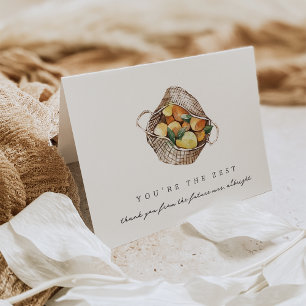 Tarjeta De Agradecimiento Eres la Fiesta de Despedida de Soltera Limón Zest