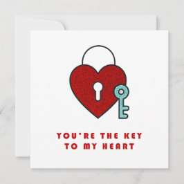 Tarjeta De Agradecimiento Eres la llave de mi corazón