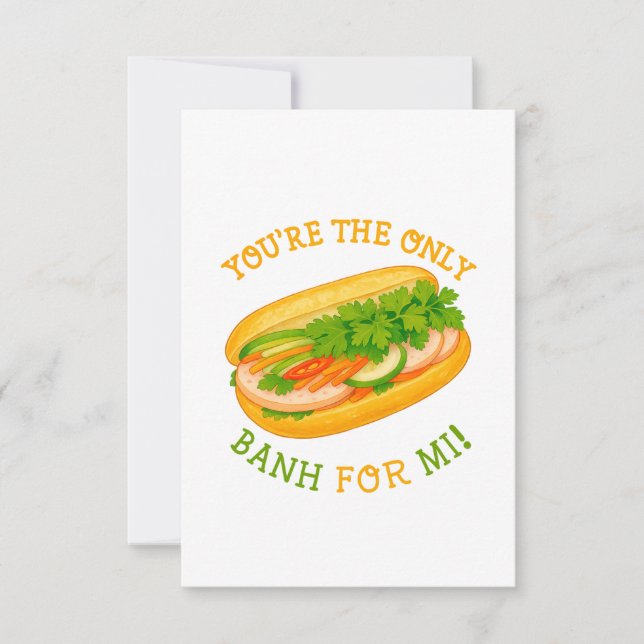 Tarjeta De Agradecimiento ¡Eres la única Banh para Mi! (Anverso)