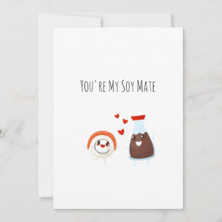 Tarjeta De Agradecimiento Eres mi alma gemela - Sushi Funny Food Pun card