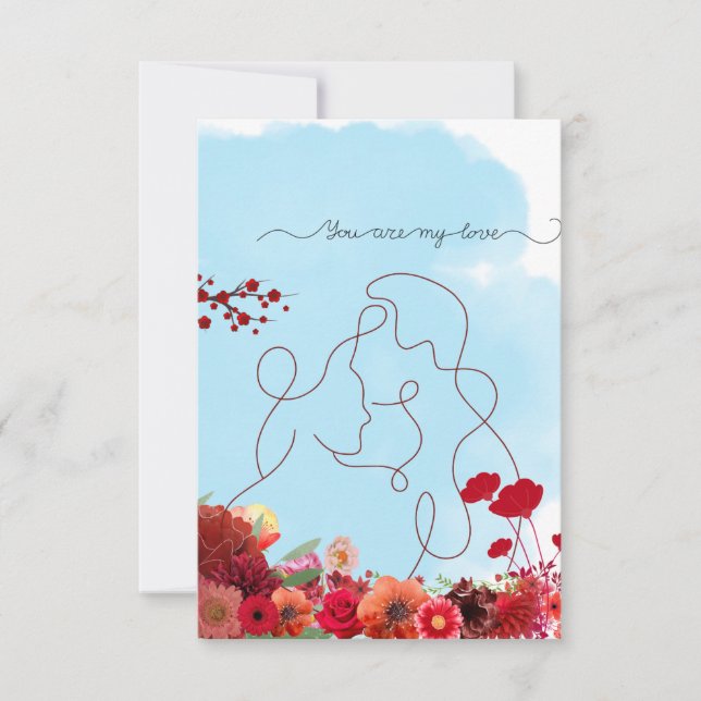 Tarjeta De Agradecimiento Eres mi carta de amor (Anverso)