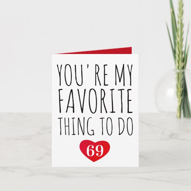 Tarjeta De Agradecimiento Eres mi cosa favorita para hacer un divertido y tr (Anverso)