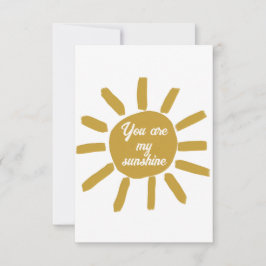 Tarjeta De Agradecimiento Eres mi declaración positiva feliz de sol