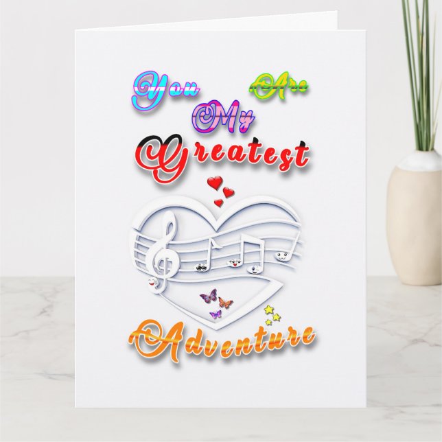Tarjeta De Agradecimiento Eres Mi Mayor Aventura (Anverso)