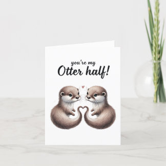 Tarjeta De Agradecimiento Eres mi mitad Otter