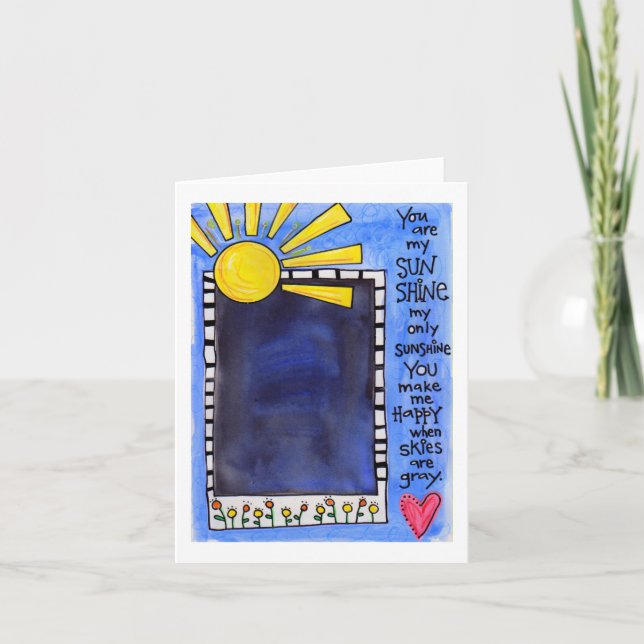 Tarjeta De Agradecimiento Eres mi protector Sunshine (Anverso)