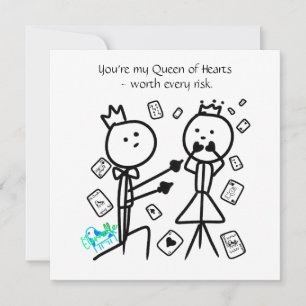 Tarjeta De Agradecimiento Eres mi Reina de Corazones Carta