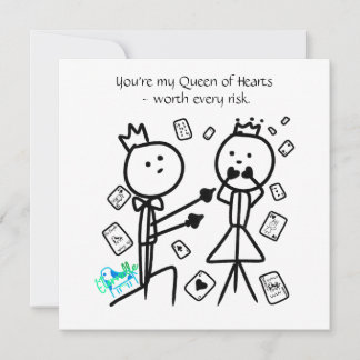 Tarjeta De Agradecimiento Eres mi Reina de Corazones Carta