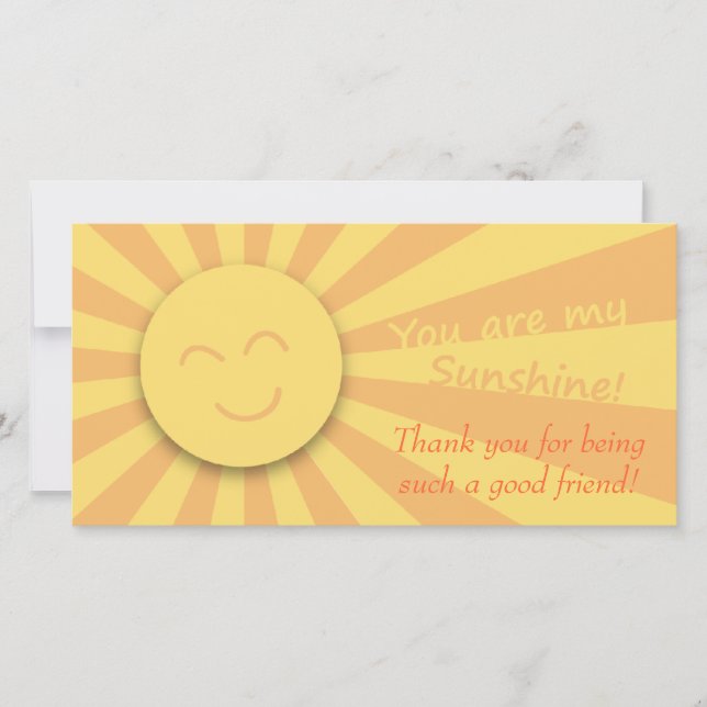 Tarjeta De Agradecimiento ¡Eres mi Sol! (Anverso)