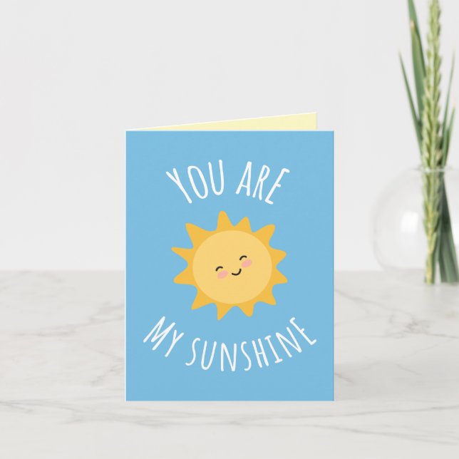 Tarjeta De Agradecimiento 'Eres Mi Sol' Alegre Diseño De Sol | Cuta (Anverso)