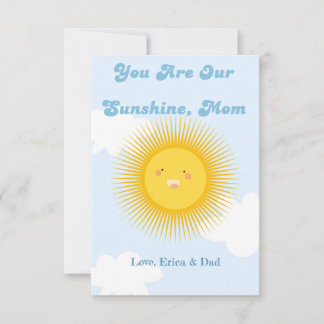 Tarjeta De Agradecimiento Eres nuestra mamá sol