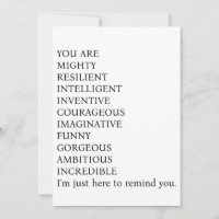"Eres poderoso, resiliente, inteligente, ingenioso
