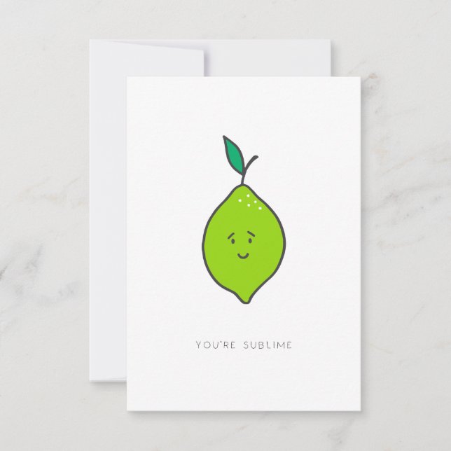 Tarjeta De Agradecimiento Eres Sublime Valentine Card (Anverso)