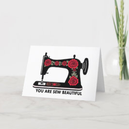 Tarjeta De Agradecimiento Eres tan hermosa máquina de coser gratitud
