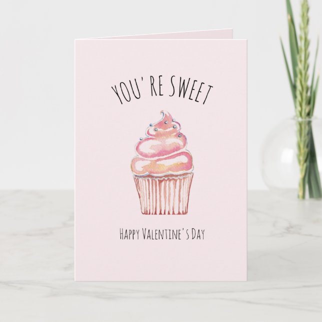 Tarjeta De Agradecimiento Eres un dulce pastel de San Valentín (Anverso)