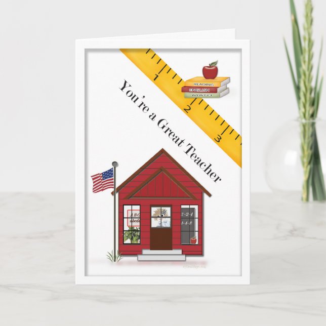 Tarjeta De Agradecimiento Eres un gran profesor (Anverso)