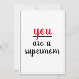 Tarjeta De Agradecimiento Eres un placer para las madres de gesto supermamar