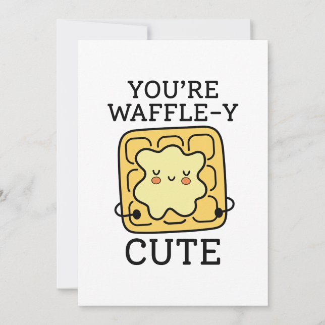 Tarjeta De Agradecimiento Eres Waffle-Y Cute (Anverso)