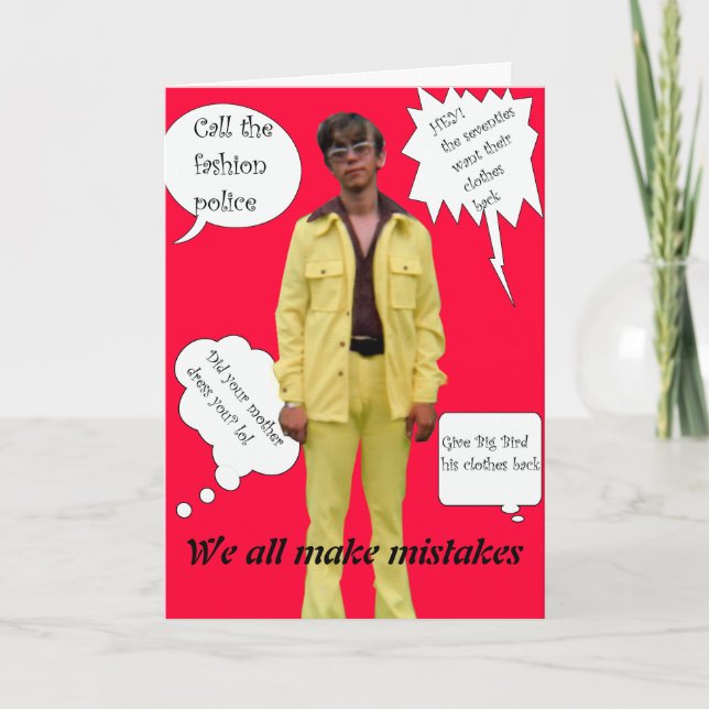 Tarjeta De Agradecimiento Errores (Anverso)