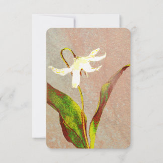 Tarjeta De Agradecimiento Erythronium Grandiflorum Wood Topped Wall Tapestry