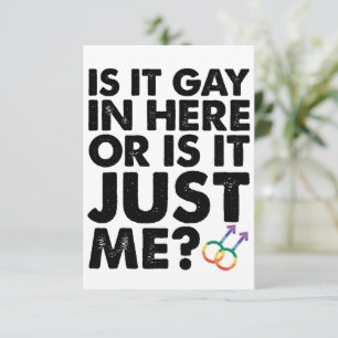 Tarjeta De Agradecimiento ¿Es gay aquí o soy solo yo LGBT Pride