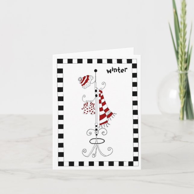 Tarjeta De Agradecimiento Es invierno (Anverso)