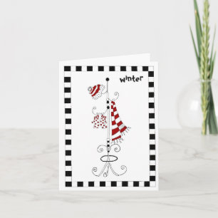 Tarjeta De Agradecimiento Es invierno