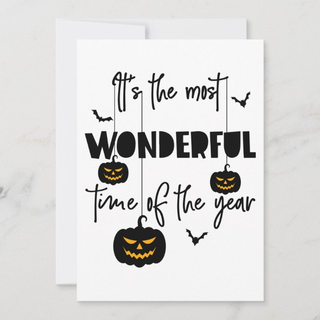 Tarjeta De Agradecimiento Es la Hora más Maravillosa del Año Halloween (Anverso)