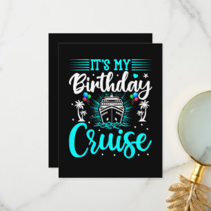 Tarjeta De Agradecimiento Es mi crucero de cumpleaños - Cumpleaños de vacaci