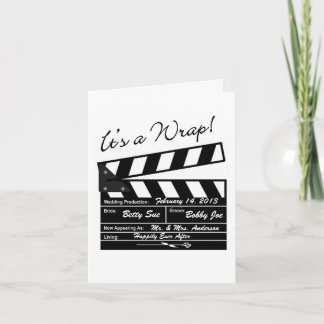 Tarjeta De Agradecimiento Es un abrigo - la foto de la boda de la película