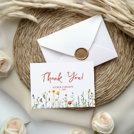 Tarjeta De Agradecimiento Es un Chica con el Baby Shower de las flores de pr