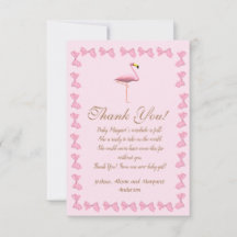 Es un Chica de Flamingo Rosa Baby Shower Gracias