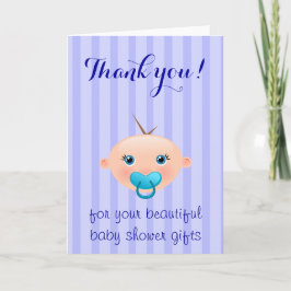 Tarjeta De Agradecimiento Es un chico - Baby Shower Gracias Card