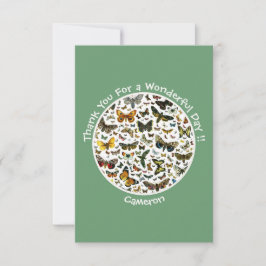 Tarjeta De Agradecimiento Es un cumpleaños de mariposa, elementos de collage