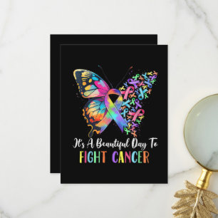 Tarjeta De Agradecimiento Es Un Hermoso Día Para Luchar Contra El Cáncer