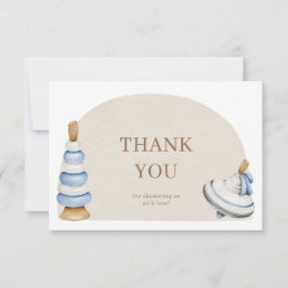 Tarjeta De Agradecimiento Es un niño que bloquea y juguetea libros para bebé